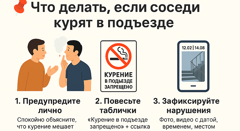«Не курите в подъезде, это грозит нарушителям»